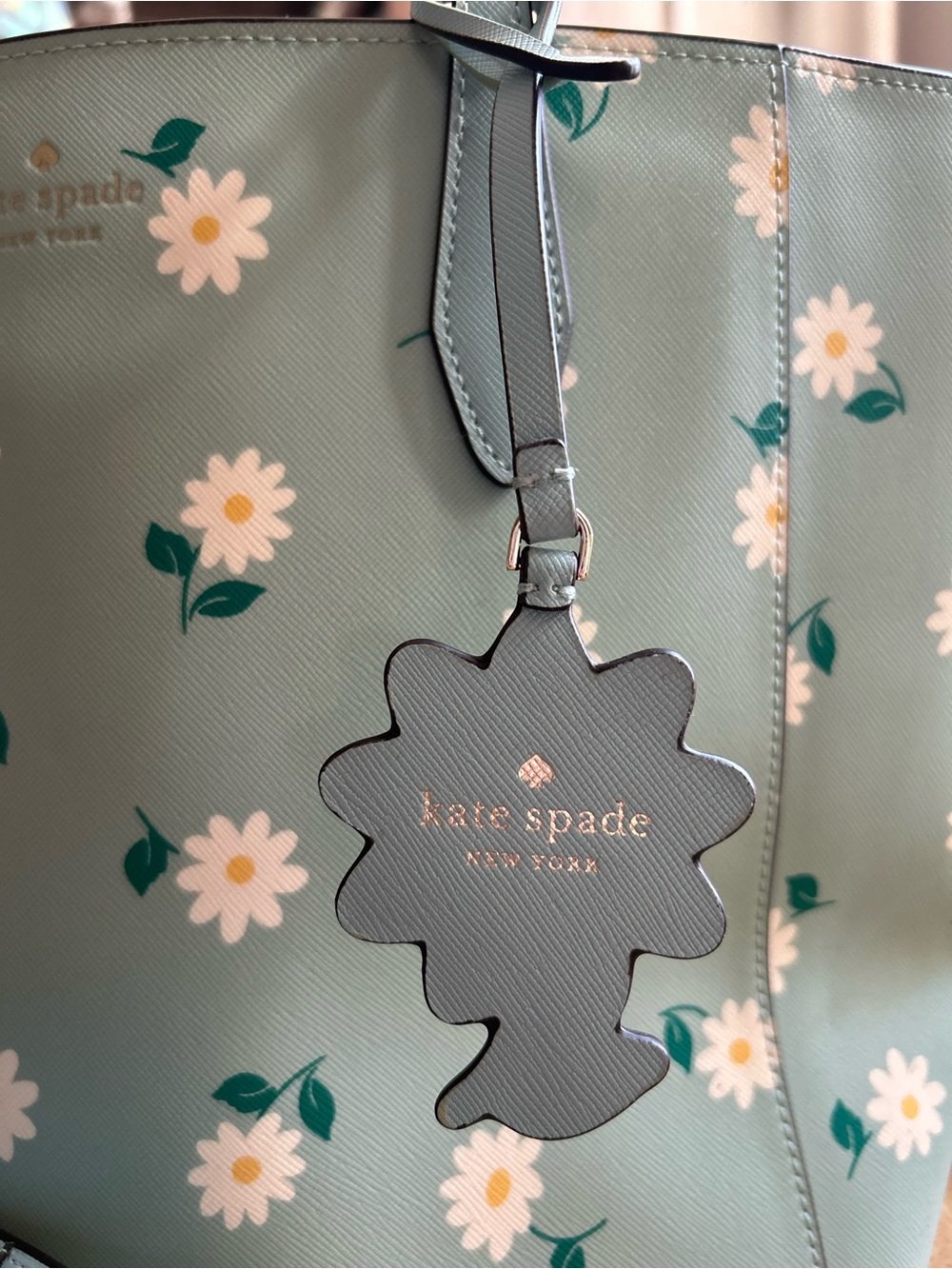 kate spade Mint Daisy-Print Tote with Matching Wallet - Picture 3 of 3